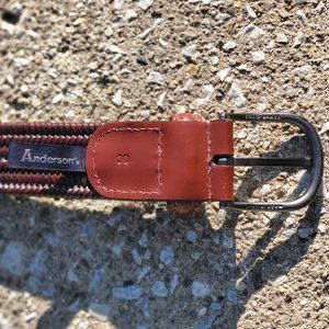 Woven Brown Leather Andersons Belt